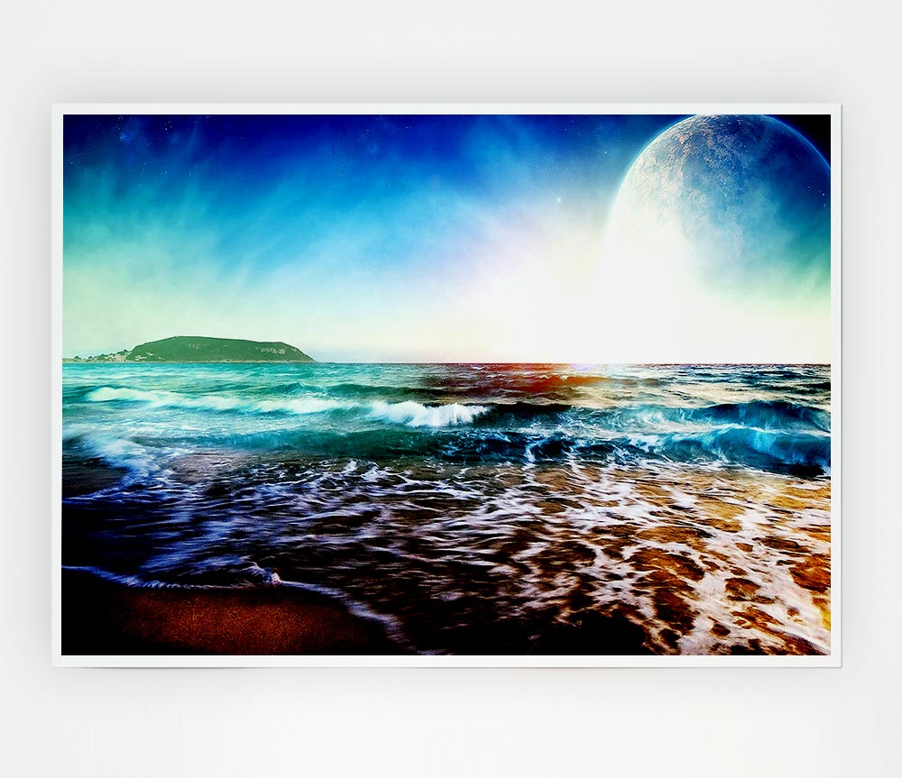 The Beach Planet Print Poster Wall Art