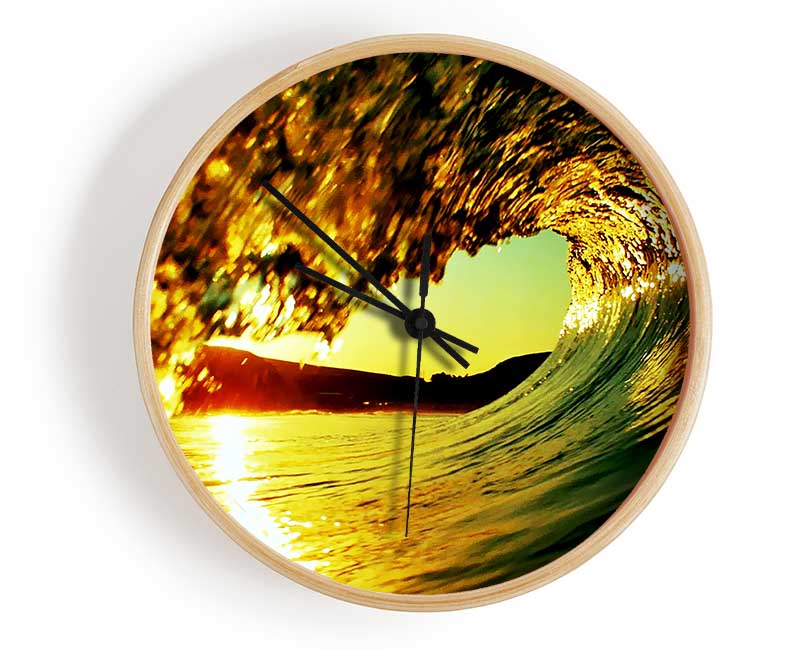 Surfers Sun Wave Clock - Wallart-Direct UK
