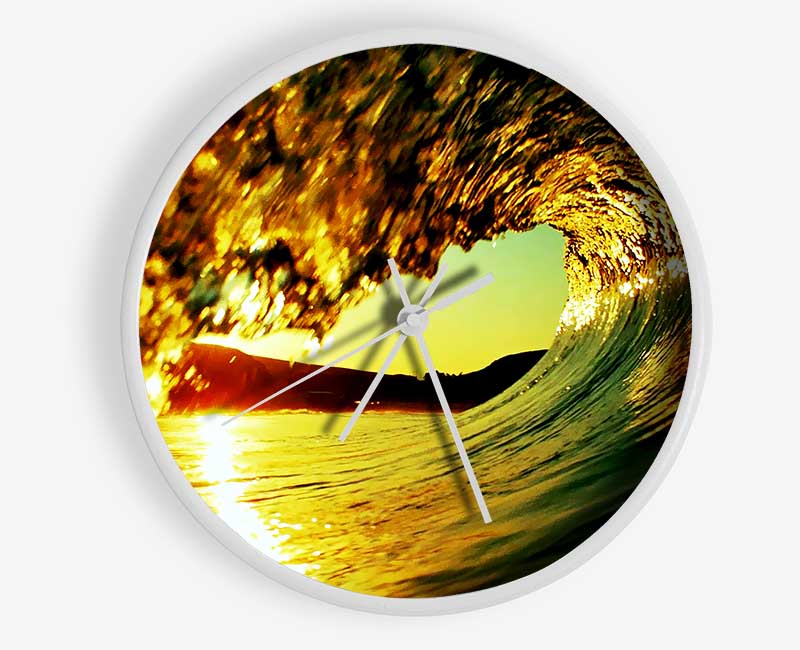 Surfers Sun Wave Clock - Wallart-Direct UK