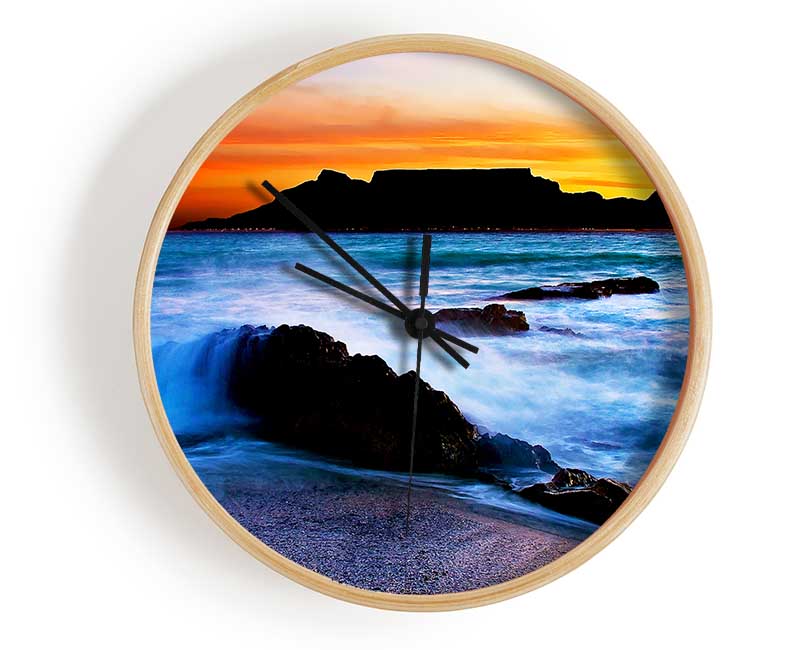 Spray Of The Ocean Waves Clock - Wallart-Direct UK