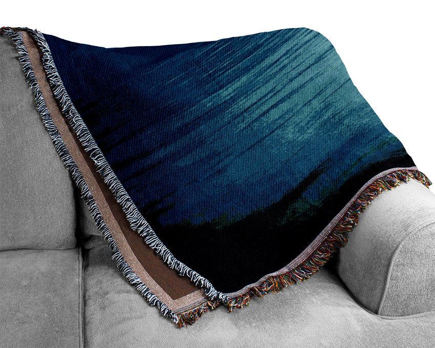 Serenity Blue Woven Blanket
