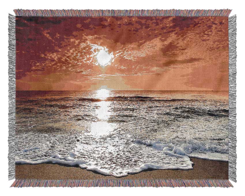 Seaside Sunset Woven Blanket