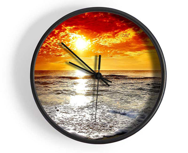 Seaside Sunset Clock - Wallart-Direct UK