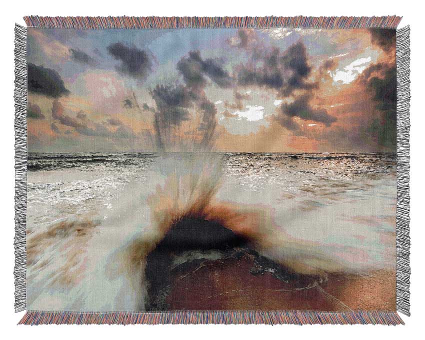 Sea Wave Woven Blanket