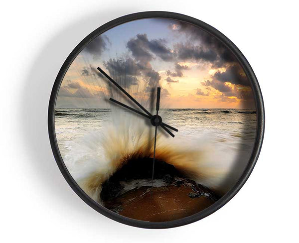 Sea Wave Clock - Wallart-Direct UK