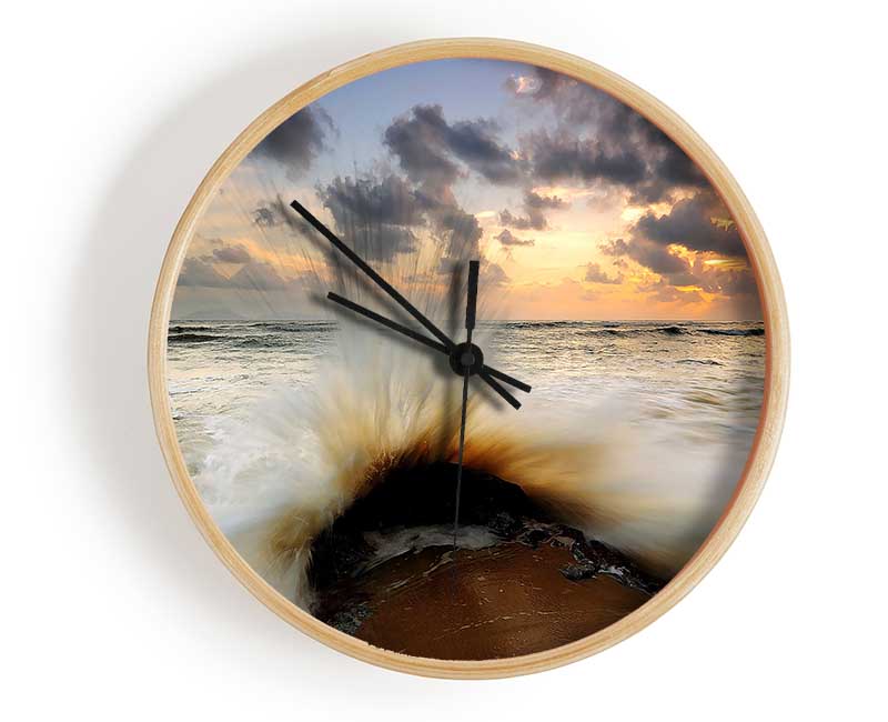 Sea Wave Clock - Wallart-Direct UK