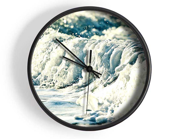 Sea Wave Close Up Clock - Wallart-Direct UK