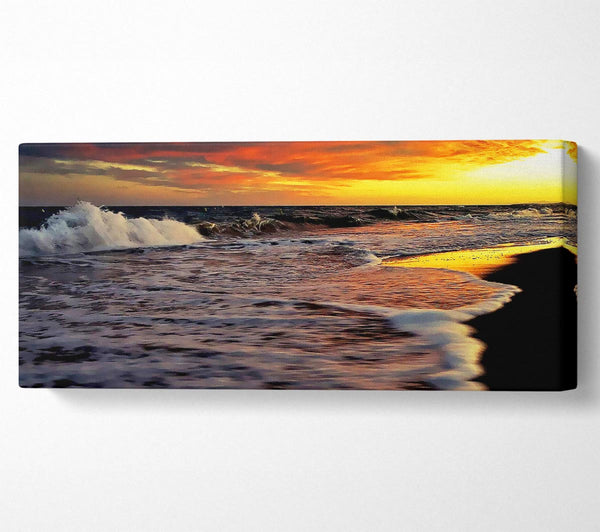 Ocean Waves At Dusk