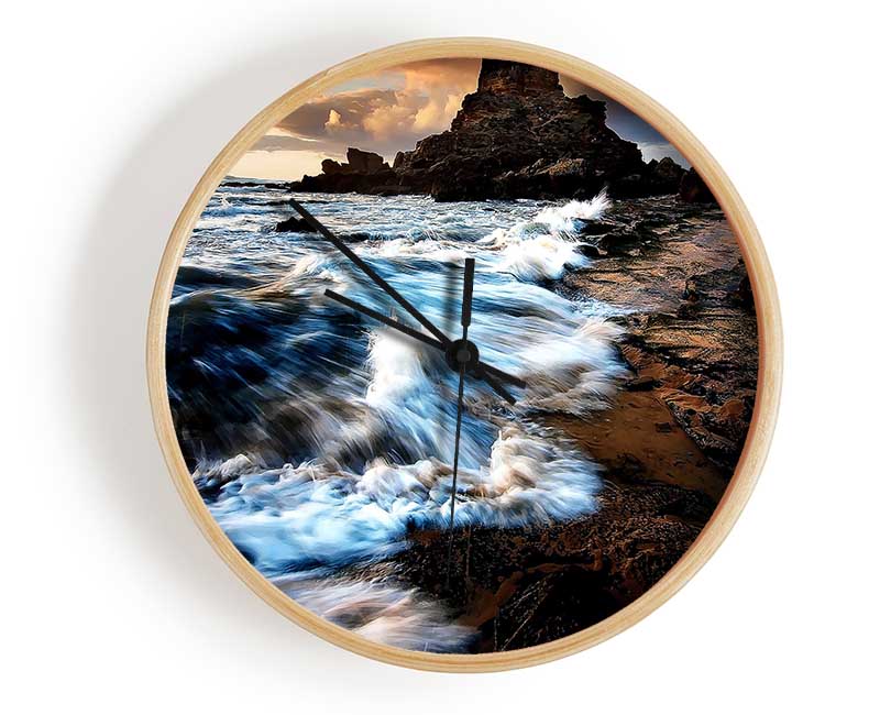 Ocean Waves Movement Clock - Wallart-Direct UK