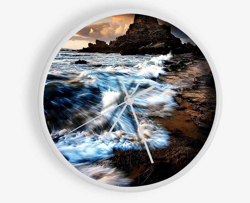 Ocean Waves Movement Clock - Wallart-Direct UK