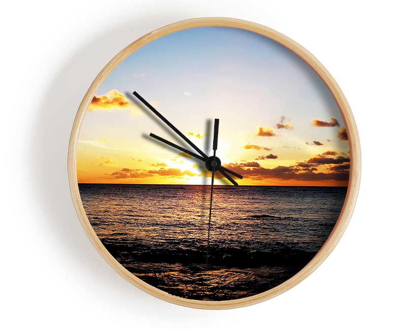 Ocean Daybreak Clock - Wallart-Direct UK