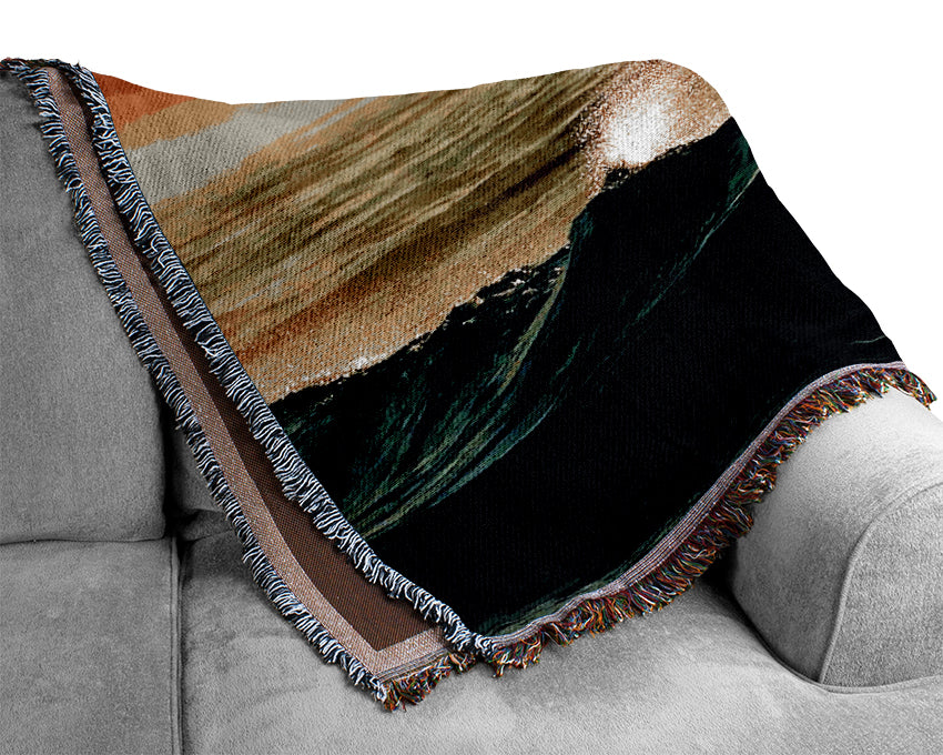 Mountain View Waves Woven Blanket