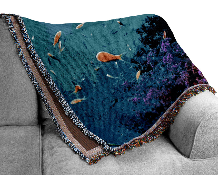 Magical Coral Ocean Woven Blanket