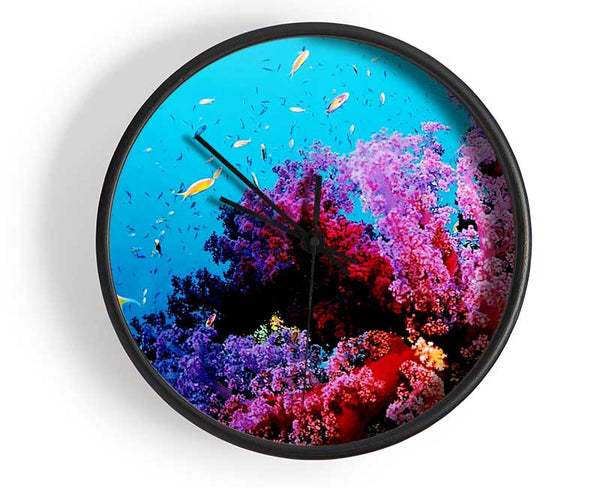 Magical Coral Ocean Clock - Wallart-Direct UK