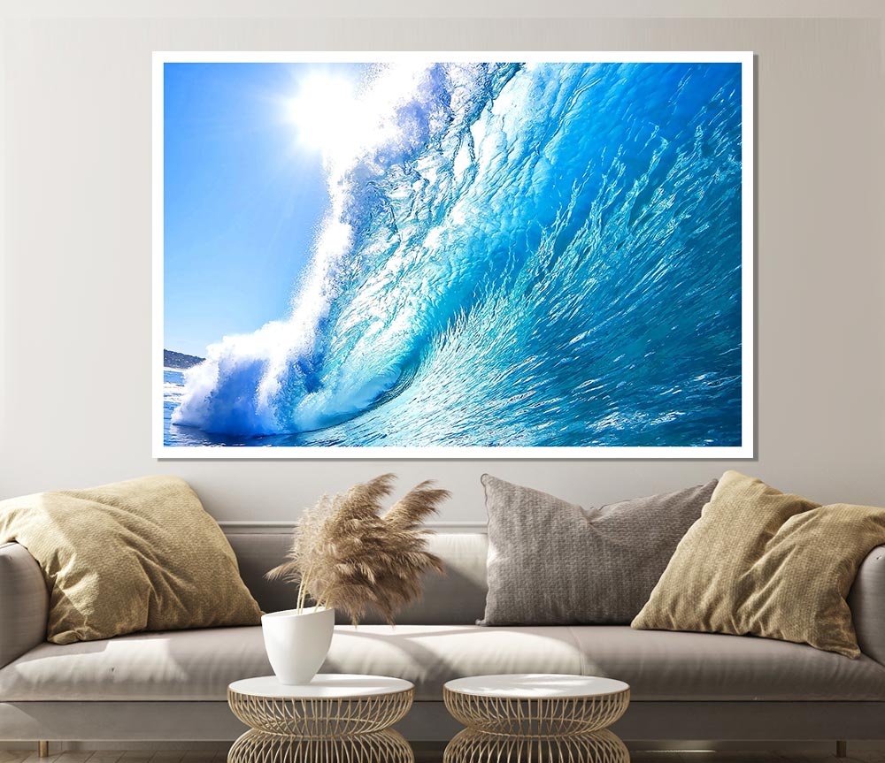 Crystal Ocean Wave Print Poster Wall Art