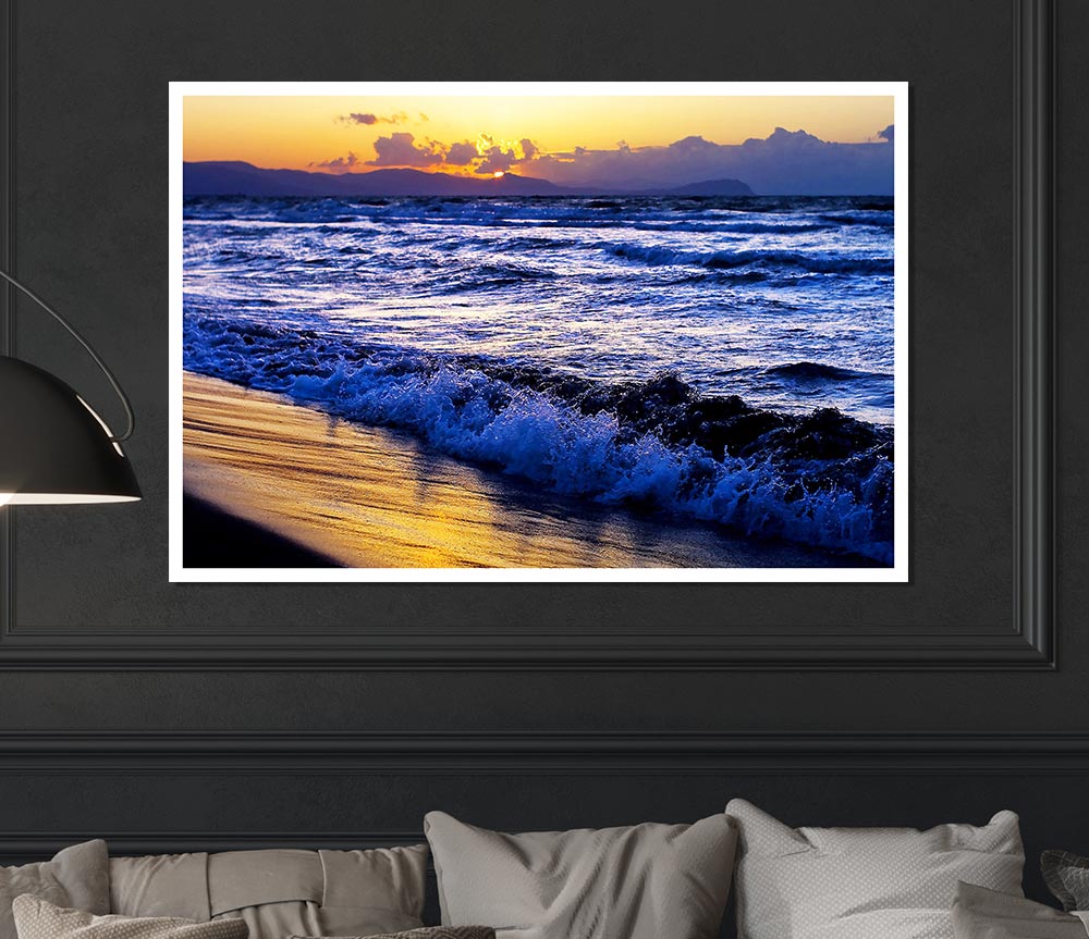 The Ocean Colours At Twilight Print Poster Wall Art