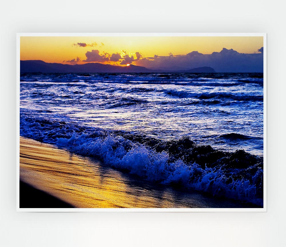 The Ocean Colours At Twilight Print Poster Wall Art