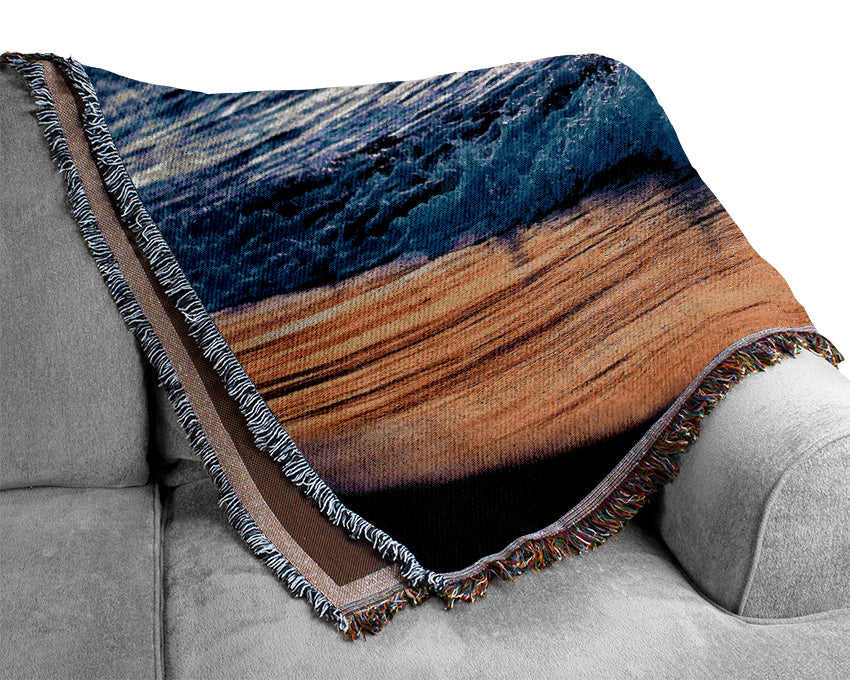 The Ocean Colours At Twilight Woven Blanket
