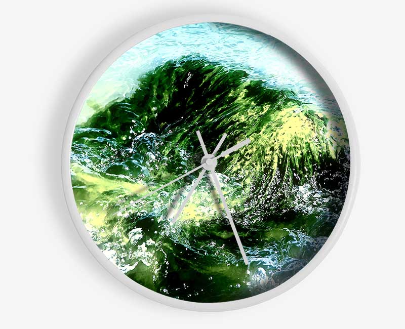 Green Water Movement Clock - Wallart-Direct UK