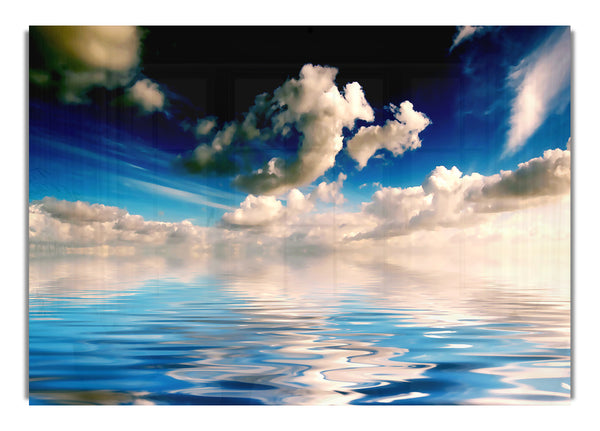 Dramatische Ozean Wolken blau