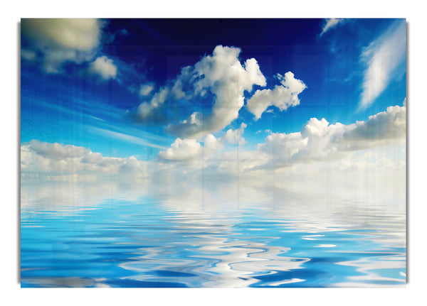 Dramatische Ozeanwolken Babyblau