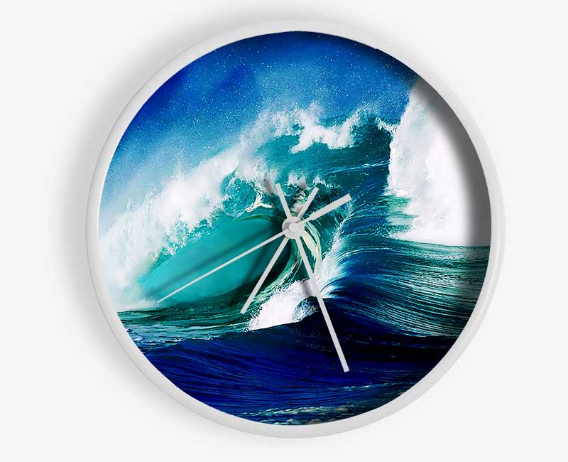 Crashing Ocean Waves Clock - Wallart-Direct UK