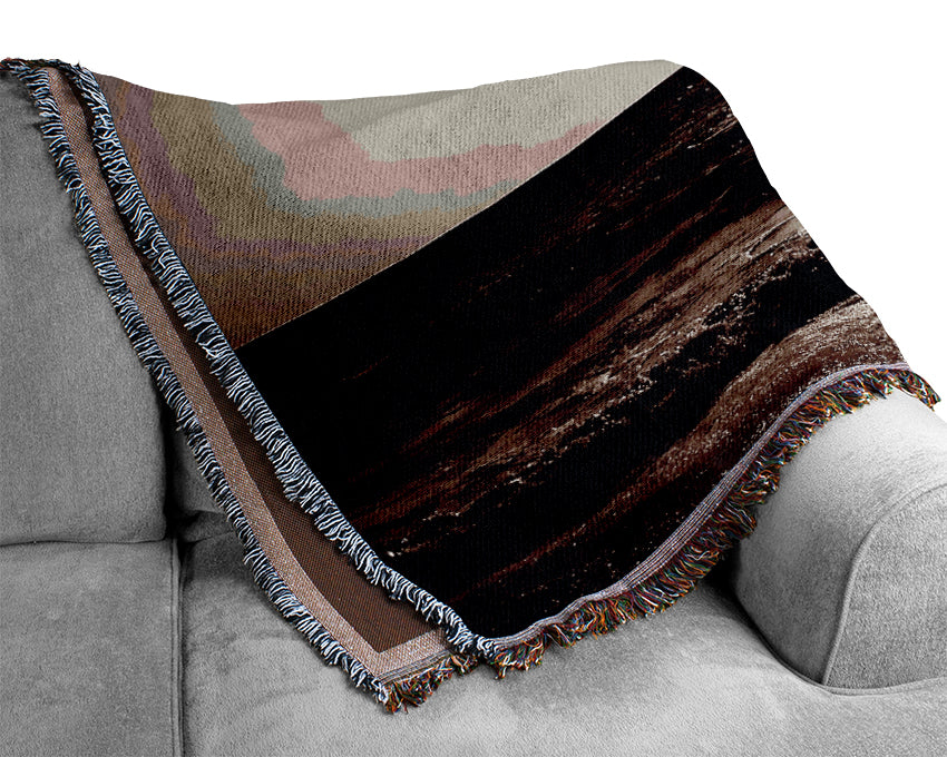Chocolate Ocean Woven Blanket