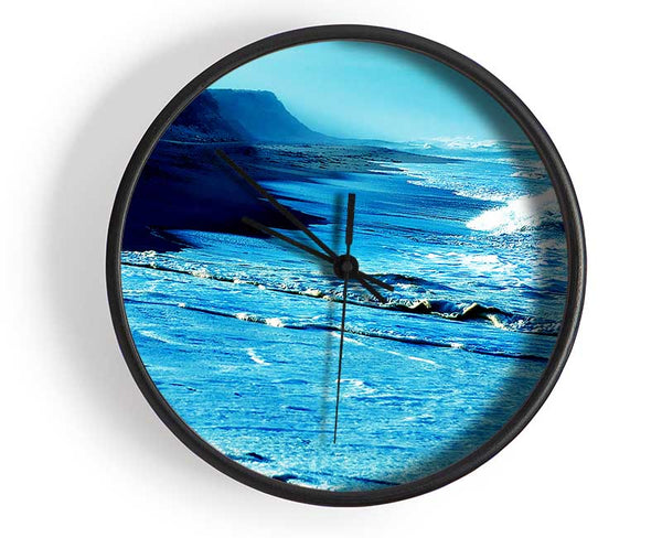 Blue Waves Delight Clock - Wallart-Direct UK