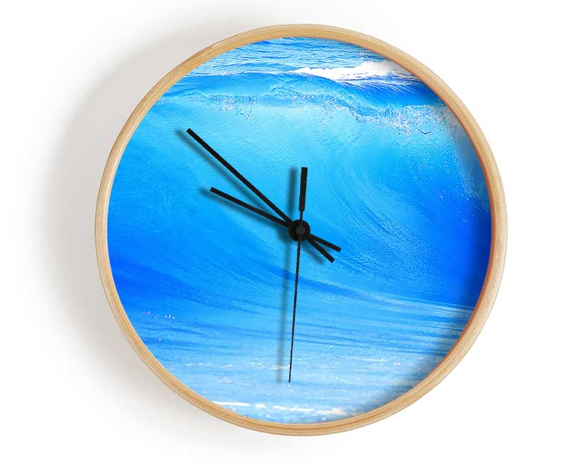 Blue Wave Clock - Wallart-Direct UK