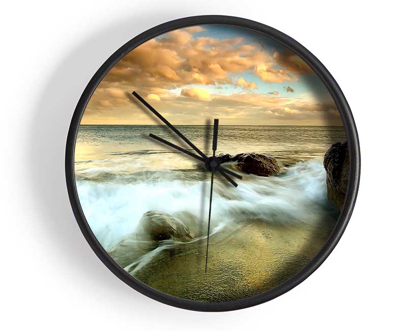 Beach Flow Clock - Wallart-Direct UK