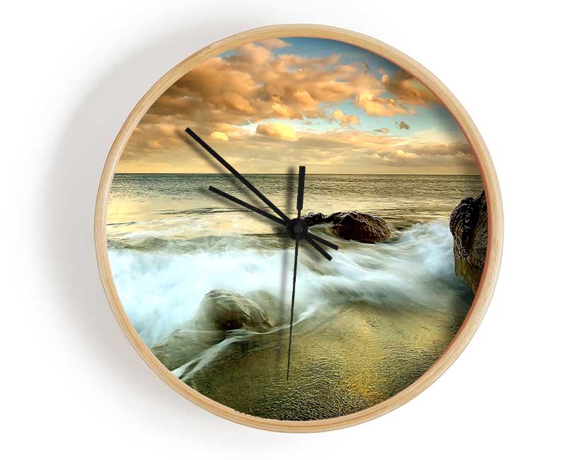Beach Flow Clock - Wallart-Direct UK