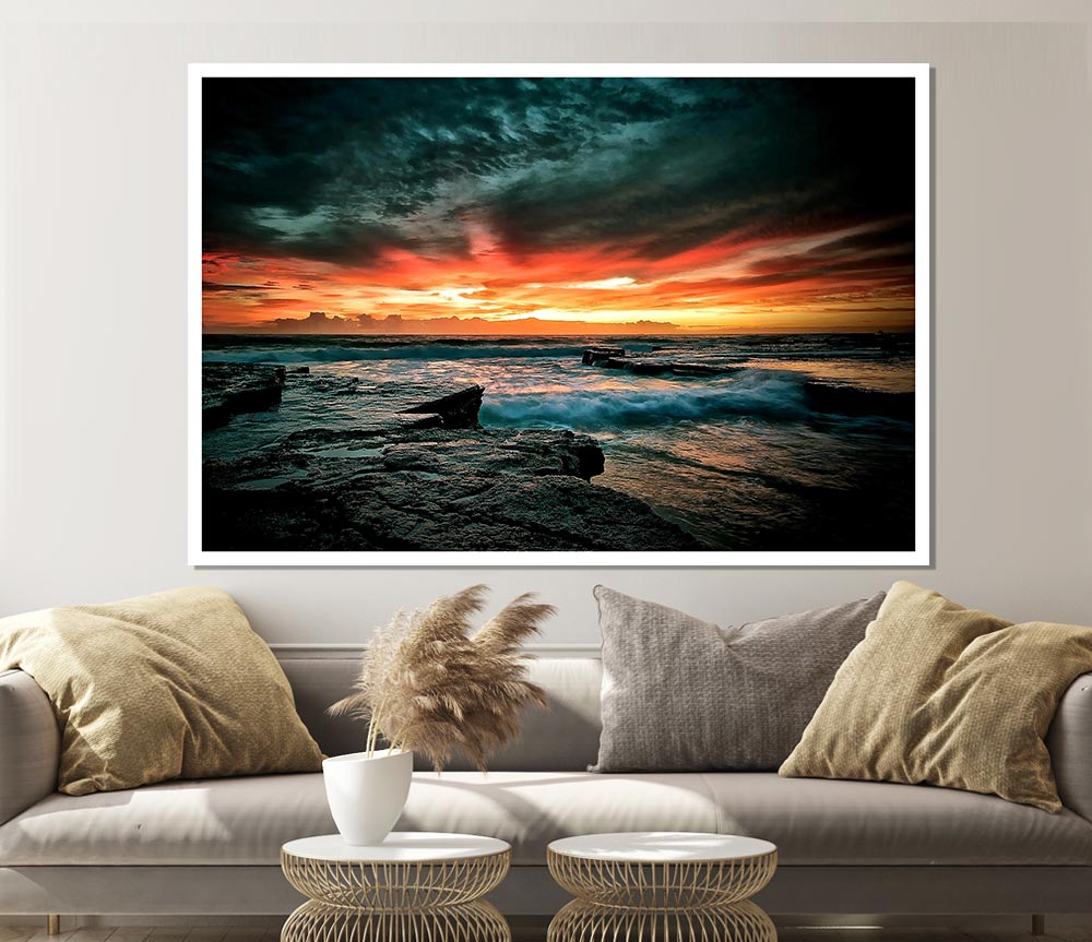 Just After The Storm At Sea Print Poster Wall Art