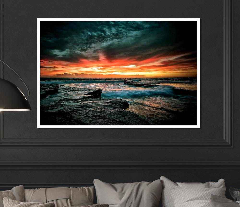 Just After The Storm At Sea Print Poster Wall Art