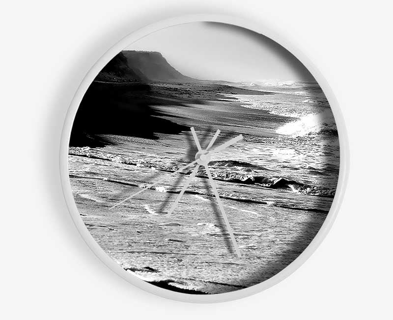 B n W Ocean Spray Clock - Wallart-Direct UK