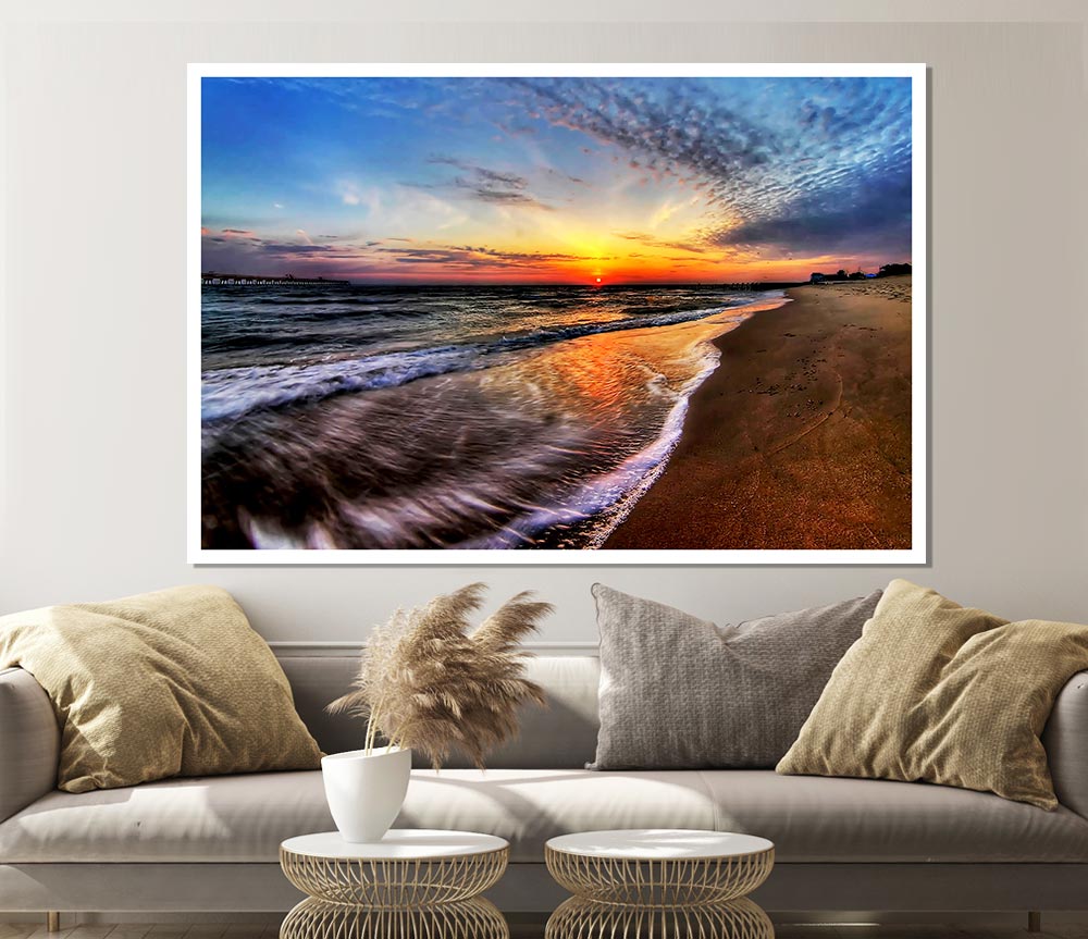 At The End Of The Ocean Print Poster Wall Art