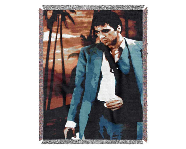 Al Pacino Scarface 03 Woven Blanket
