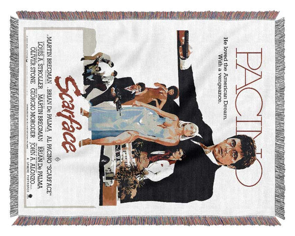 Al Pacino Scarface Woven Blanket