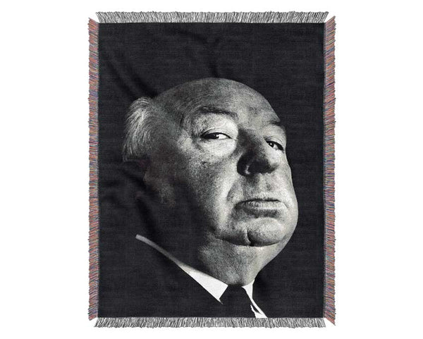 Alfred Hitchcock Portrait Woven Blanket