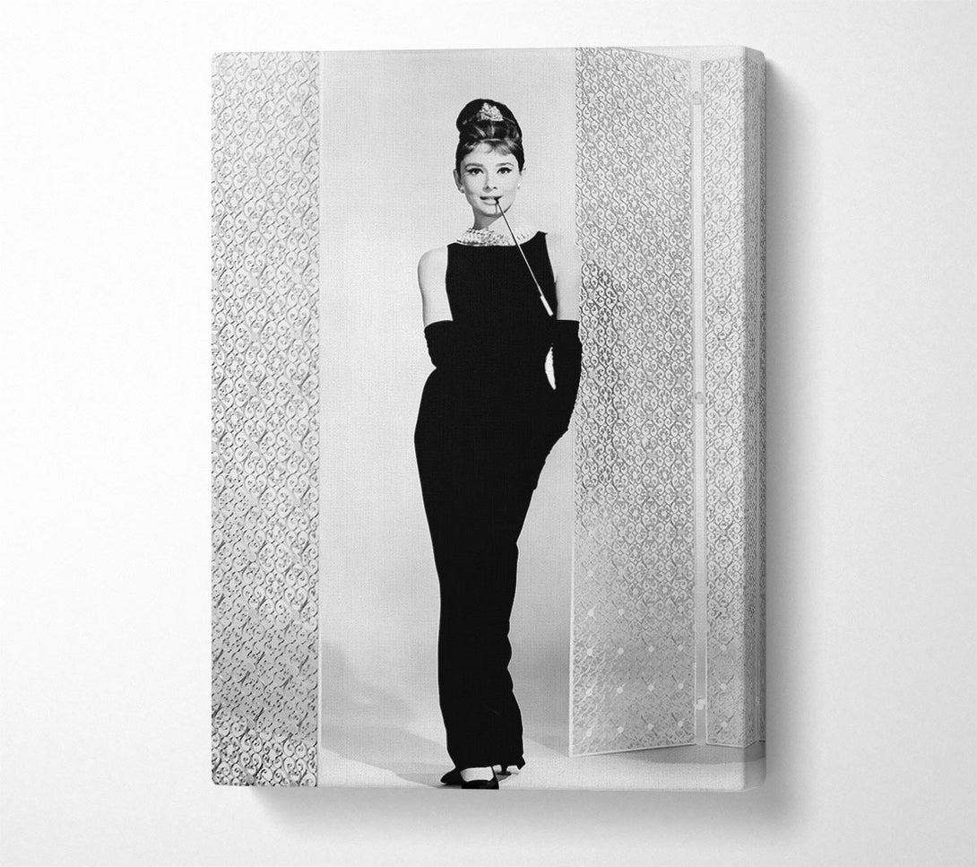 Picture of Audrey Hepburn Black Dress Canvas Print Wall Art
