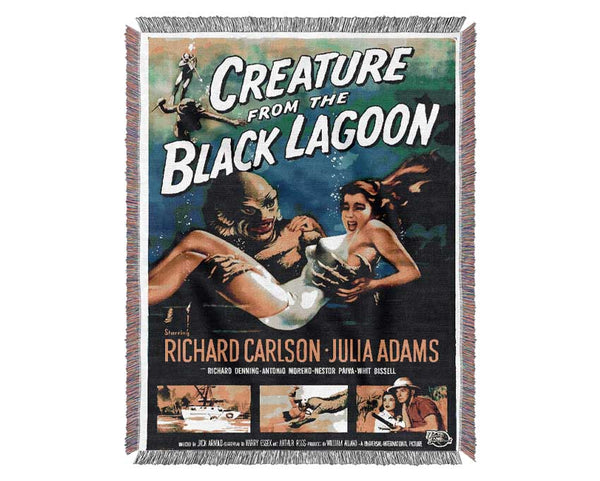 Creature From The Black Lagoon Woven Blanket