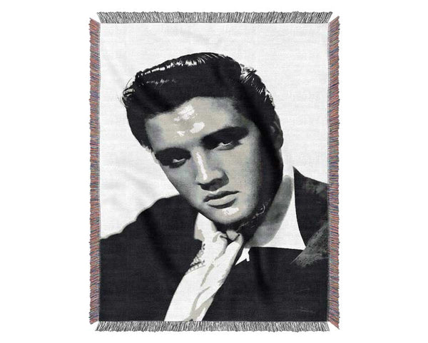 Elvis Presley Blue Suede Shoes Woven Blanket