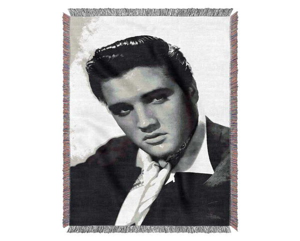 Elvis Presley Portrait Woven Blanket