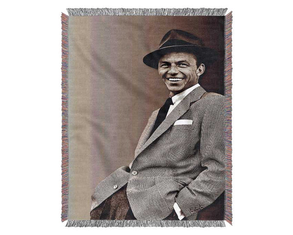 Frank Sinatra Sepia Woven Blanket