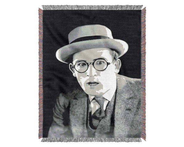Harold Lloyd Portrait Woven Blanket