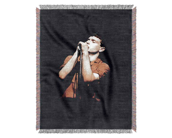 Ian Curtis Joy Division 02 Woven Blanket