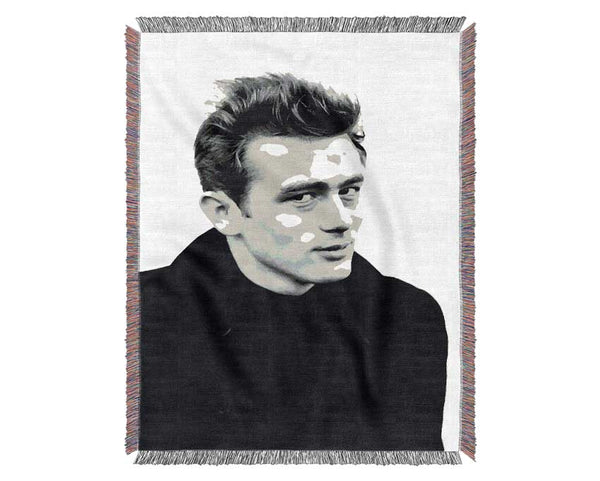 James Dean Portrait Woven Blanket