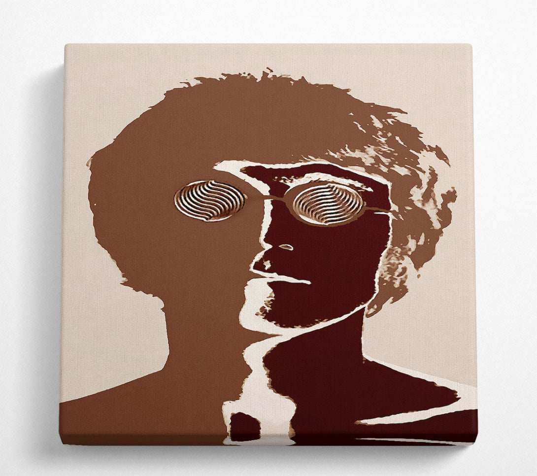 A Square Canvas Print Showing John Lennon Square Wall Art