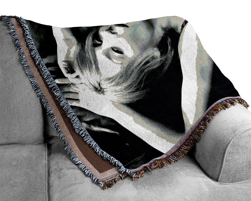 Kylie Minogue Lingerie Colour B n W Woven Blanket
