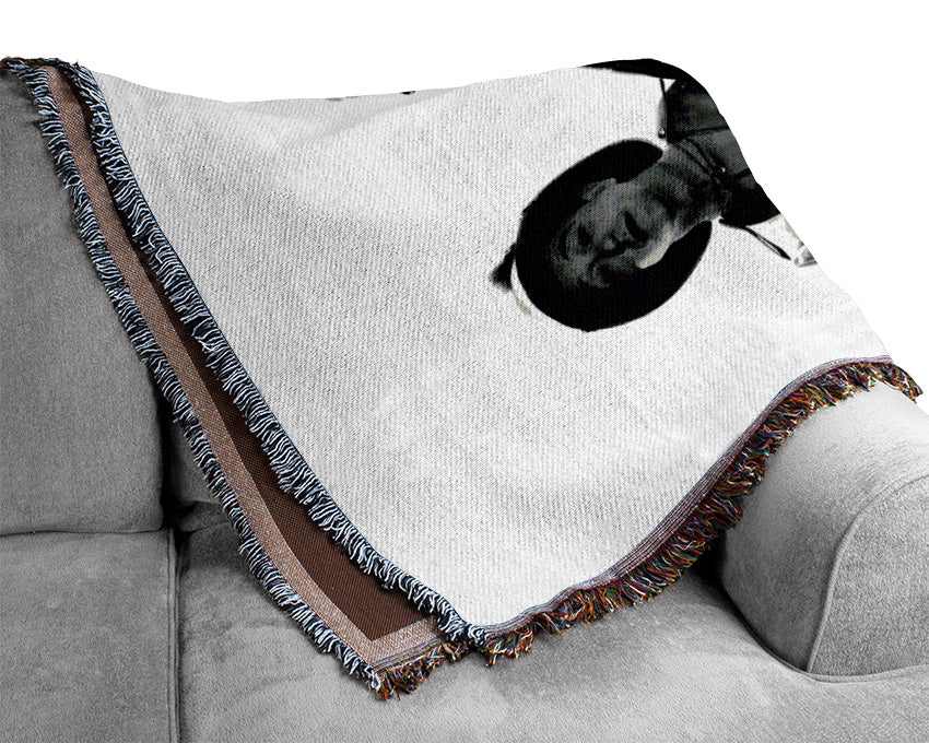 Laurel And Hardy Highland Scot Woven Blanket