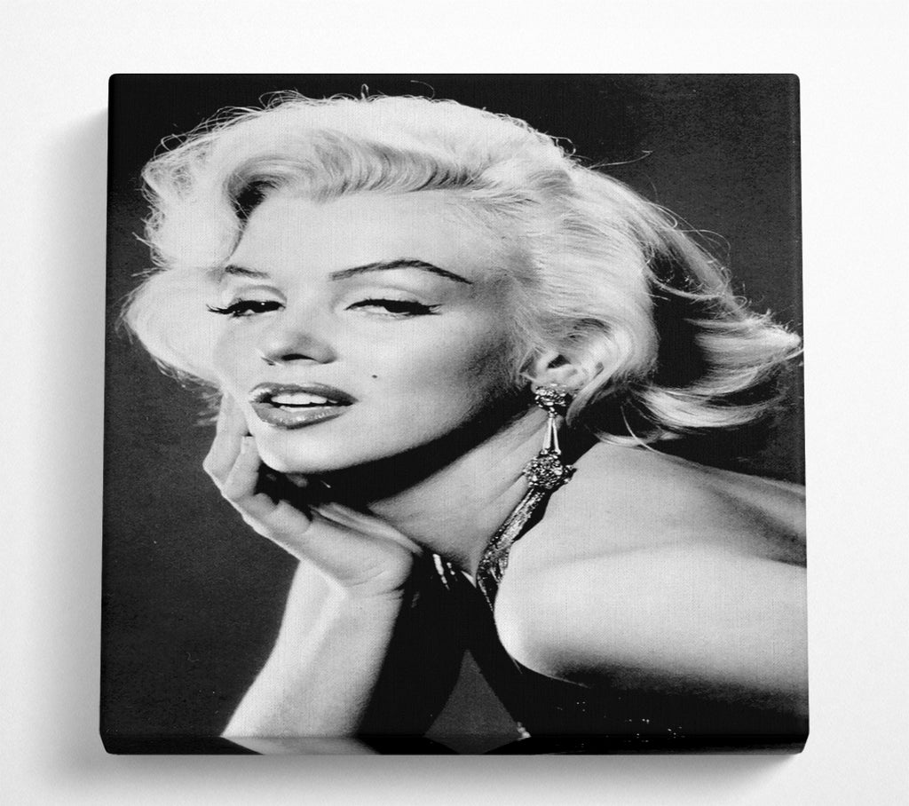 A Square Canvas Print Showing Marilyn Monroe Beauty Square Wall Art